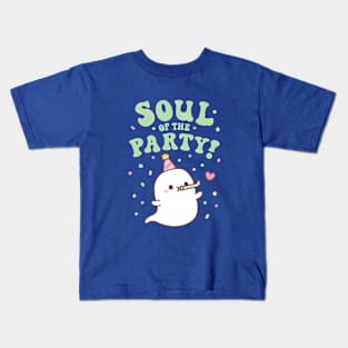 Cute Ghost Soul OF The Party Funny Pun Kids T-Shirt